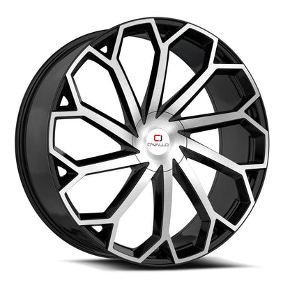 CAVALLO CLV-51 20X8.5 35 5X112/5X114.3 GLOSS BLACK & MACHINED