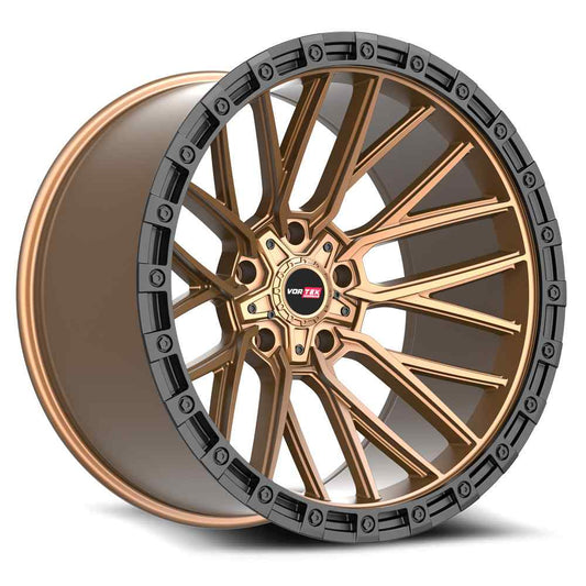 Vortek VRT-608 22x12 -44 5x127/5x139.7 Matte Bronze With Black Bead Ring 608221243-44MZBR