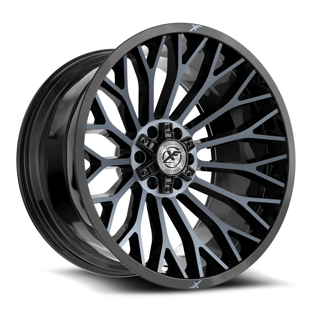 XF Off-Road XF-237 20x10 -12 6x135/6x139.7 Gloss Black & Machined Titanium Double Dark Tint XF-237201061351397-12BMTDT