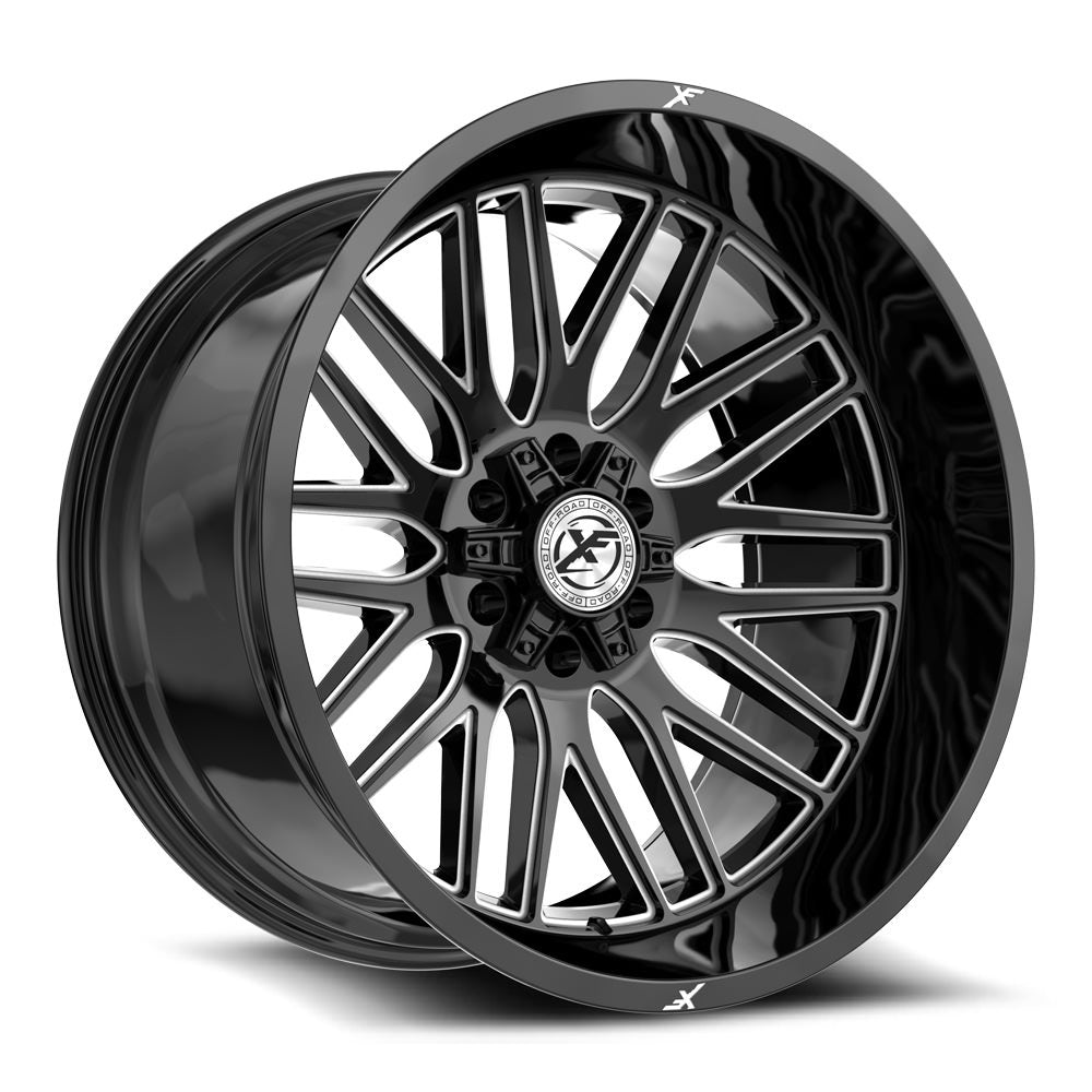XF Off-Road XF-240 17x9 0 5x127/5x139.7 Gloss Black & Milled XF-2401790430GBM