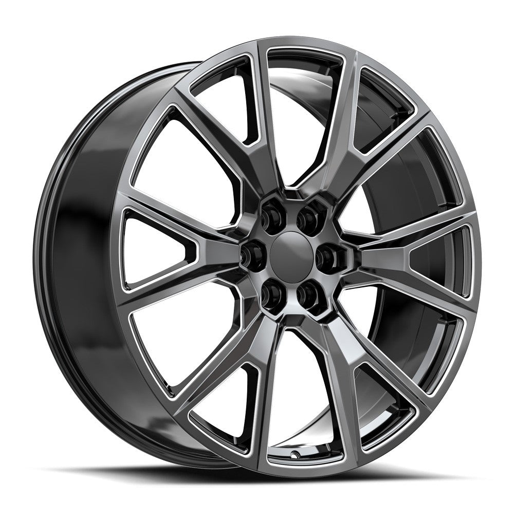 O.E. REVOLUTION C-19 22X9 28 6X139.7 GLOSS BLACK & MILLED
