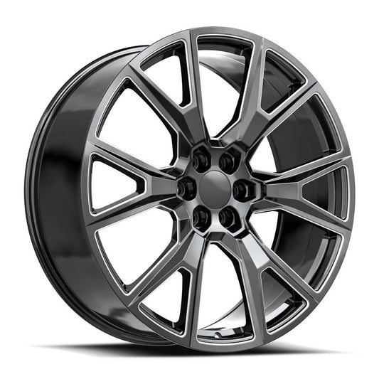 O.E. REVOLUTION C-19 22X9 28 6X139.7 GLOSS BLACK & MILLED