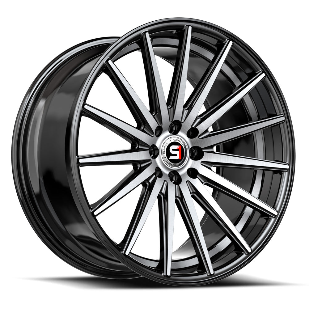 Spec-1 SP-69 19x9.5 42 Blank 4x/5x Gloss Black & Machined & Undercut SP-691995BL42BMU