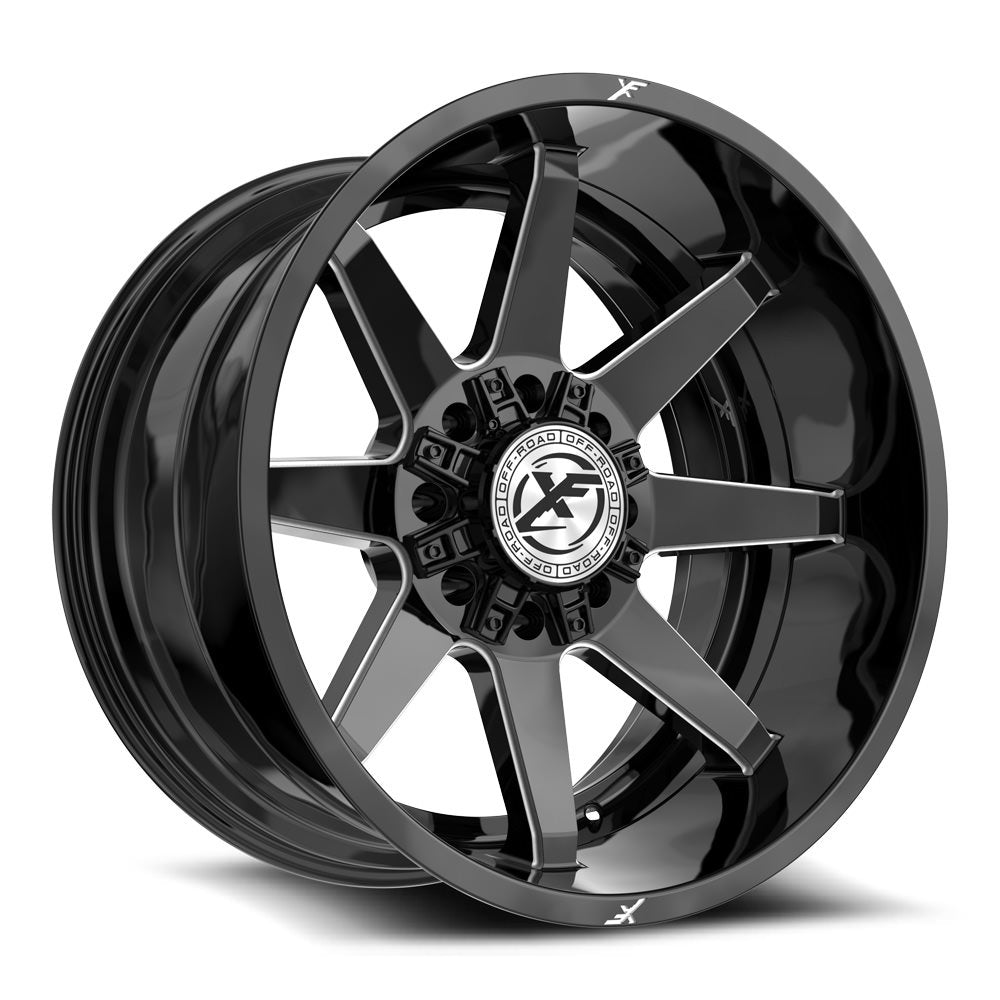XF Off-Road XF-236 20x12 -44 8x165.1/8x170 Gloss Black & Milled XF-236201281651170-44GBM