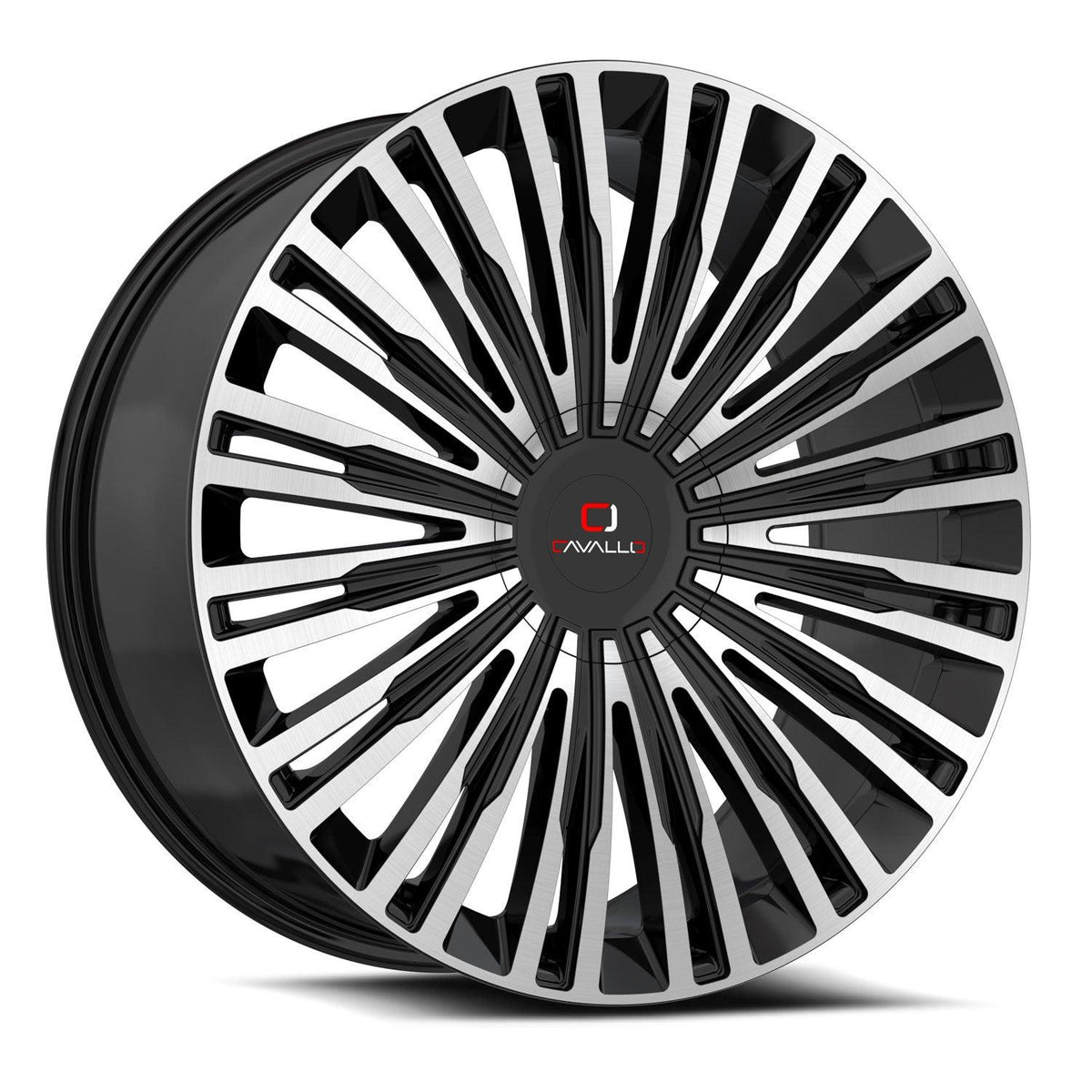 CAVALLO CLV-48 24X9 18 5X115/5X120 GLOSS BLACK & MACHINED