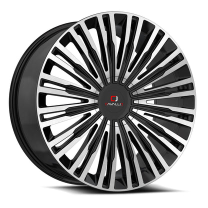 CAVALLO CLV-48 24X9 18 5X115/5X120 GLOSS BLACK & MACHINED