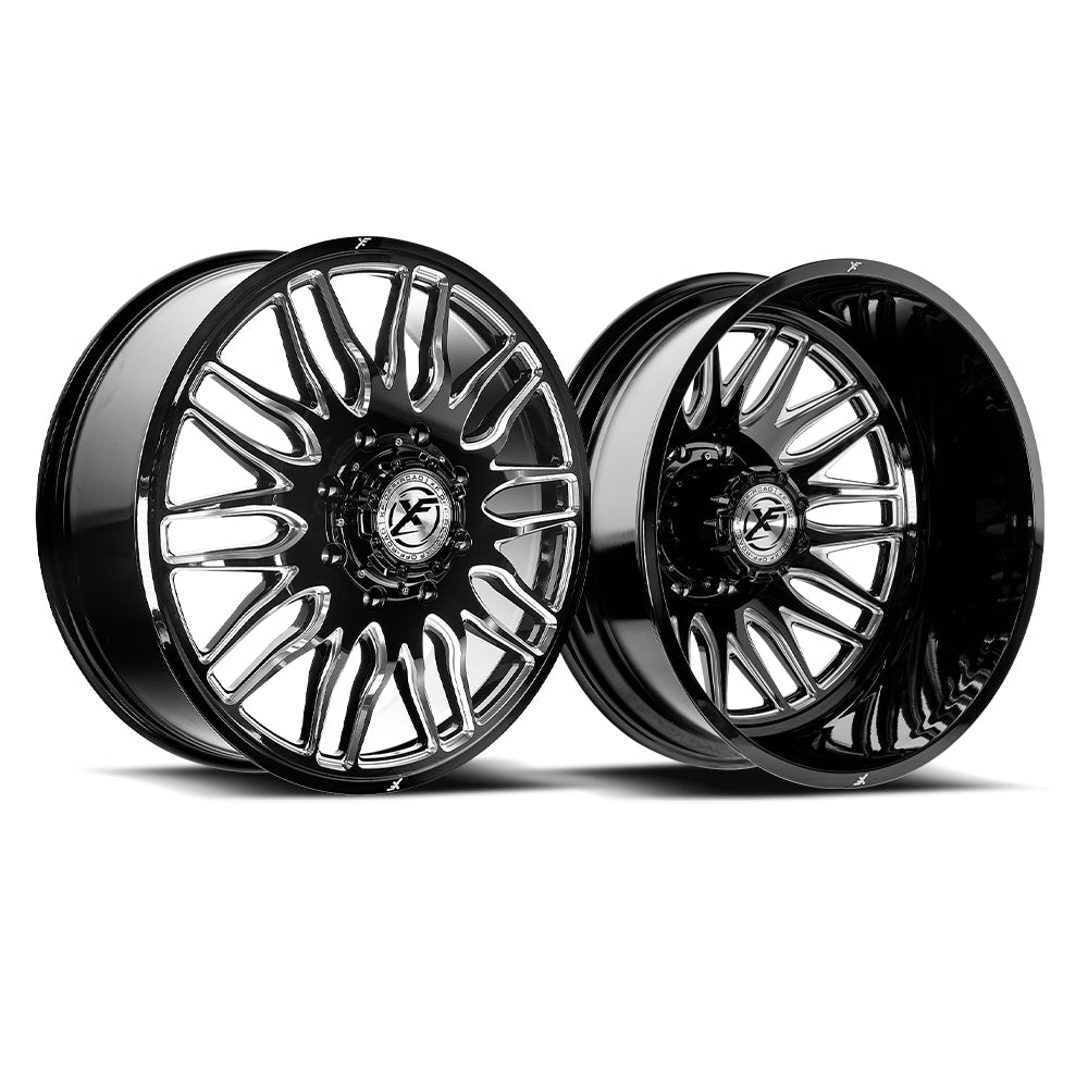 XF Dually XF-240 Dually 24x8.25 110 8x210 Gloss Black & Milled 240F248262110GBM