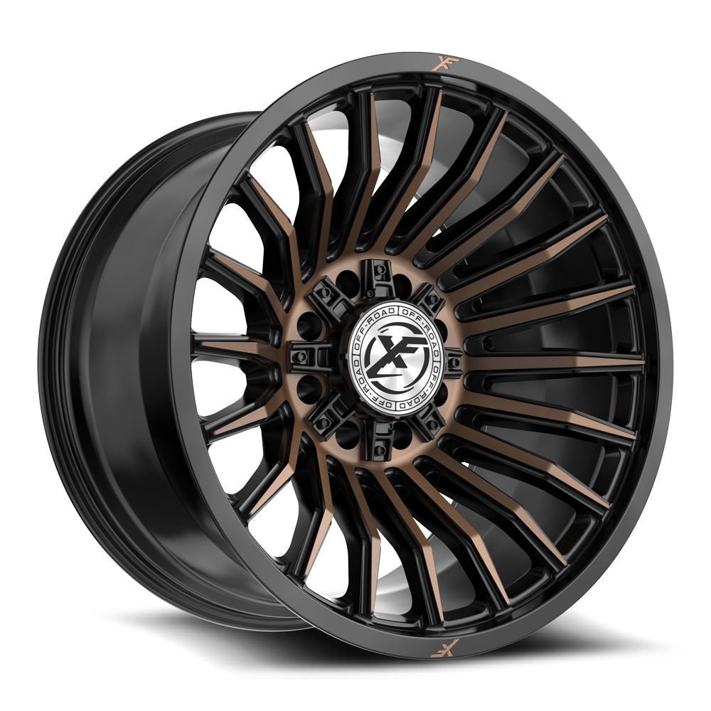 XF Off-Road XF-231 20x10 -12 8x165.1/8x180 Satin Black & Bronze Machined Double Dark Tint XF-231201081651180-12SBMZDT