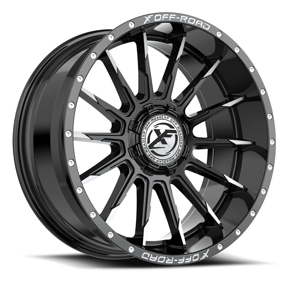 XF Off-Road XF-247 22x10 -18 5x127/5x139.7 Gloss Black & Machined XF-247221043-18BM-V