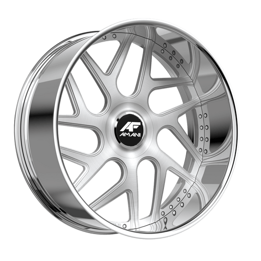 Amani Apollo 22x9 / 10 1 / 5 Blank 5x Brush Center Chrome Lip APO2291035BLFRBCX
