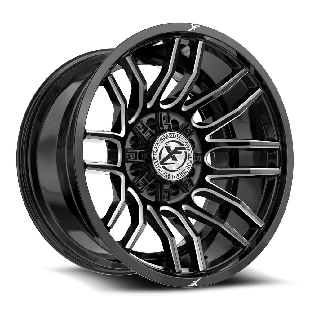 XF Off-Road XF-232 20x10 -24 8x165.1/8x170 Gloss Black & Milled XF-232201081651170-24GBM