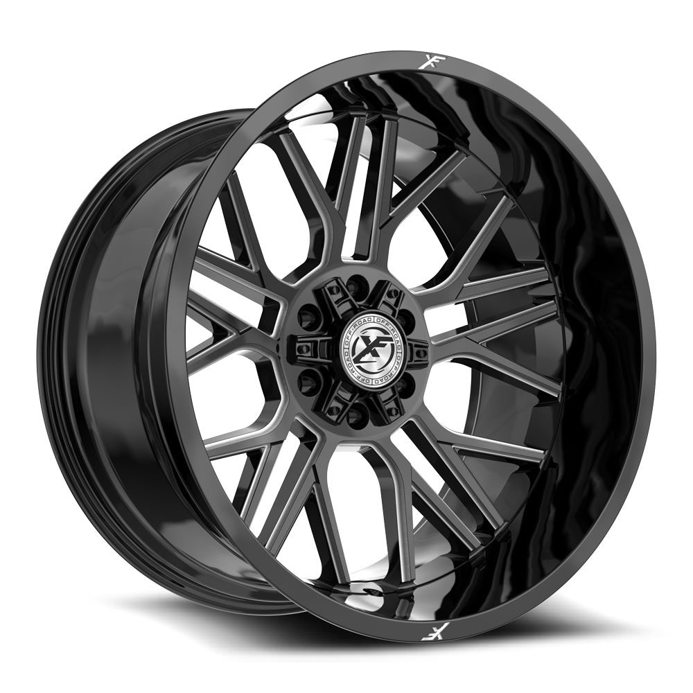 XF Off-Road XF-235 20x10 -12 6x135/6x139.7 Gloss Black & Milled XF-235201061351397-12GBM