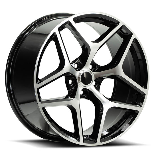 O.E. REVOLUTION Z28 22X9 35 5X120 GLOSS BLACK & MACHINED