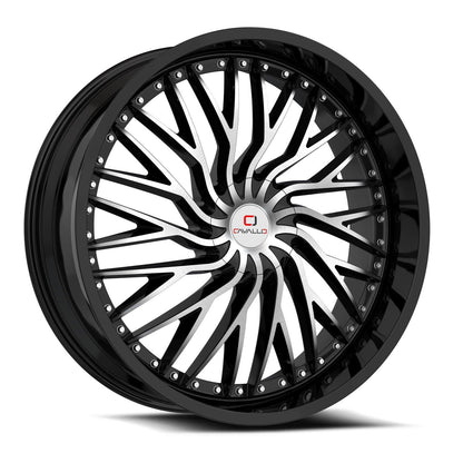 CAVALLO CLV-43 18X8 35 5X100/5X114.3 GLOSS BLACK & MACHINED