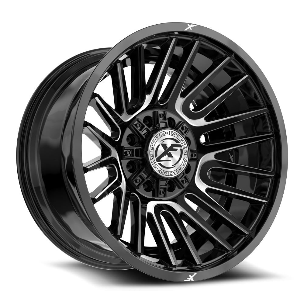 XF Off-Road XF-234 20x12 -44 8x165.1/8x170 Gloss Black & Milled XF-234201281651170-44GBM