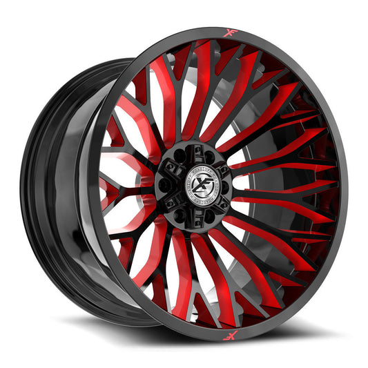 XF Off-Road XF-237 20x10 -12 6x135/6x139.7 Gloss Black & Red Milled XF-237201061351397-12GBRM