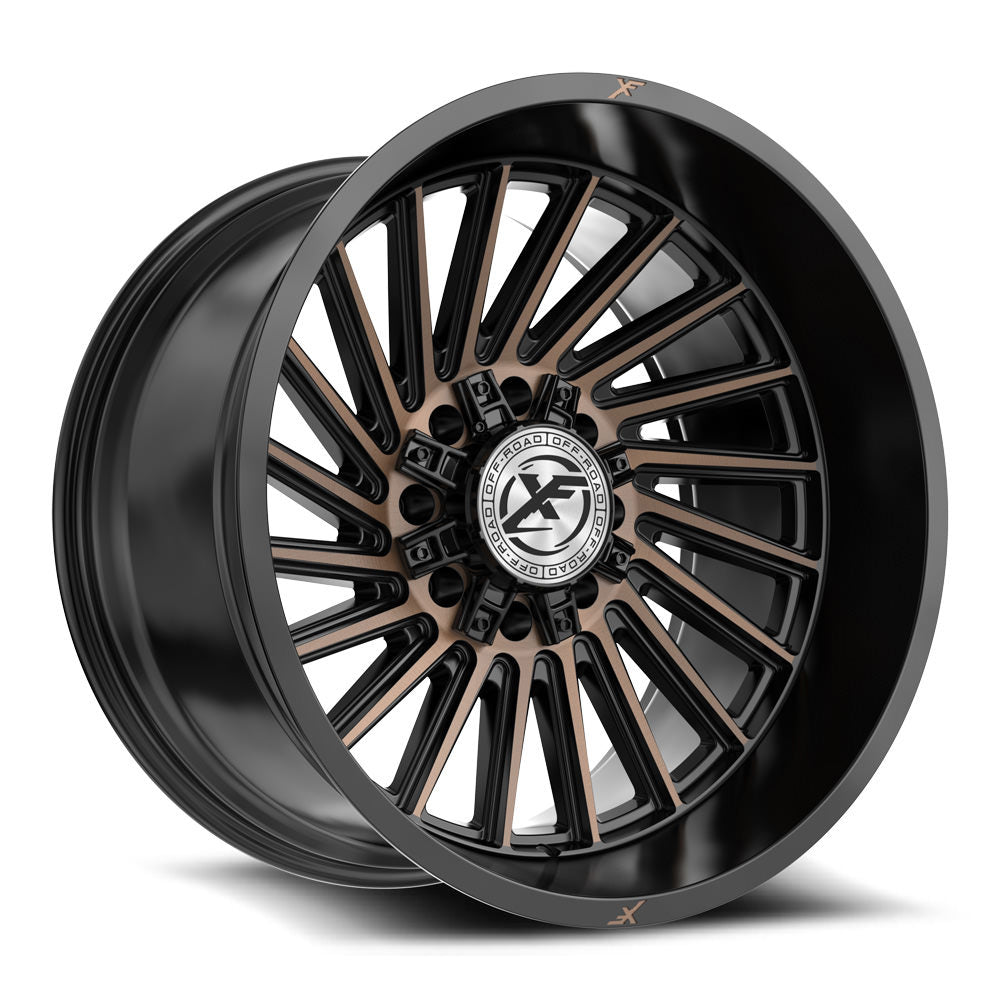 XF Off-Road XF-239 20x9 12 8x165.1/8x170 Satin Black & Bronze Machined Double Dark Tint XF-239209081651170+12SBMZDT