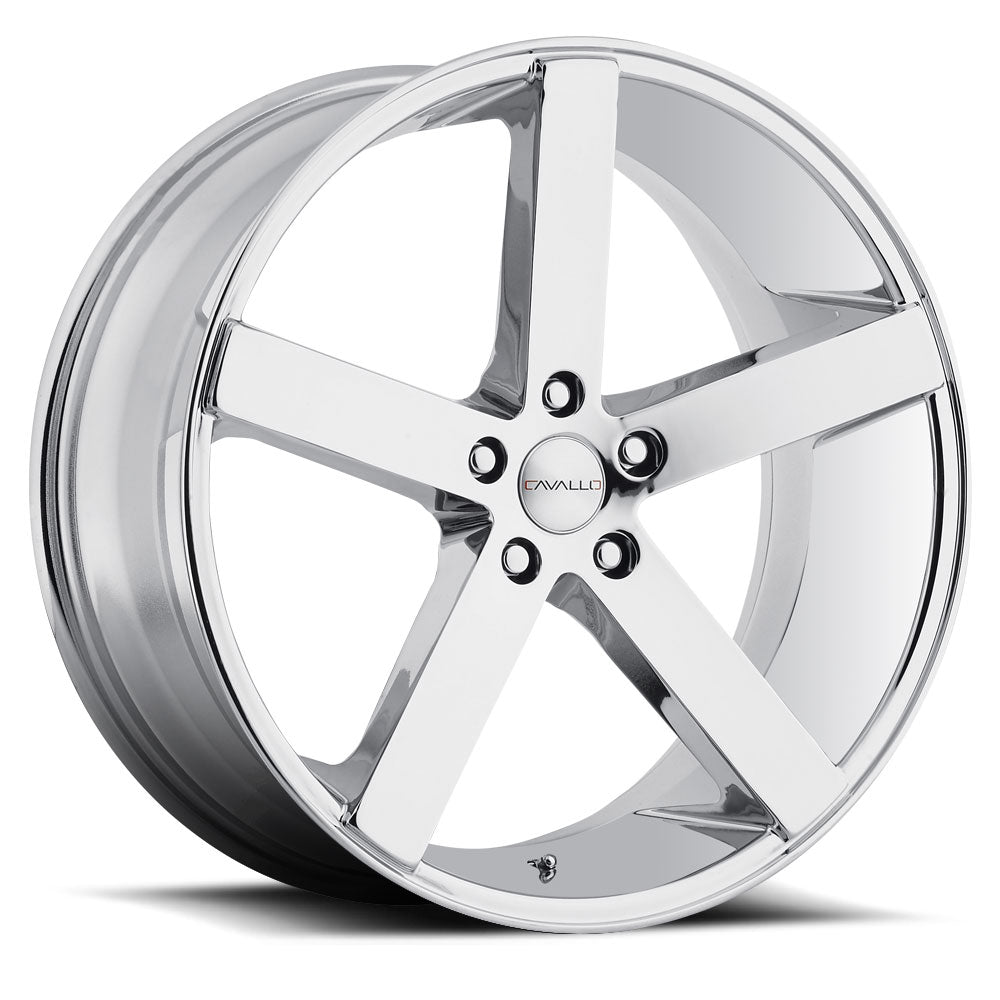 Cavallo CLV-5 22x9 18 5x120 Nano Chrome CLV-522905120+18NC