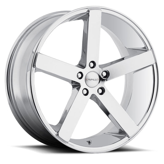 Cavallo CLV-5 22x9 18 5x120 Nano Chrome CLV-522905120+18NC