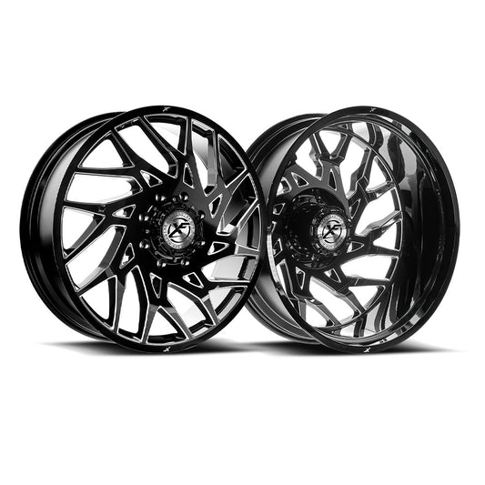 XF Dually XF-229 Dually 24x8.25 110 8x210 Gloss Black & Milled 229F248262110GBM