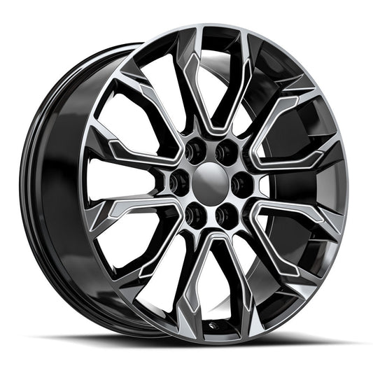 O.E. REVOLUTION G-38 22X9 31 6X139.7 GLOSS BLACK & MILLED