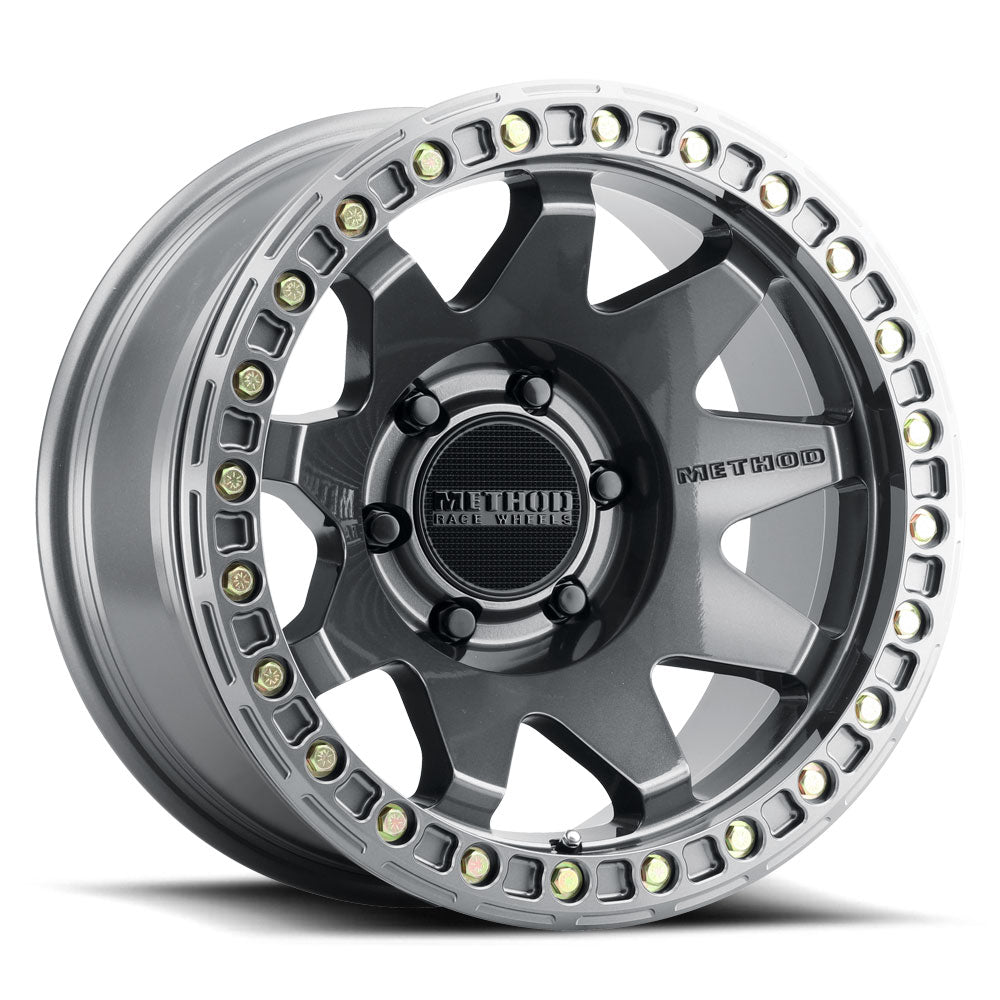 Method 108 17x9 6x139.7 (6x5.5) -44mm Beadlock Gloss Titanium MR10879060844B