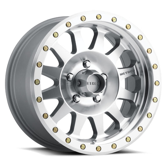 Method 304 17x8.5 5x127 (5x5) 0mm Double Standard Machined - Clear Coat MR30478550300