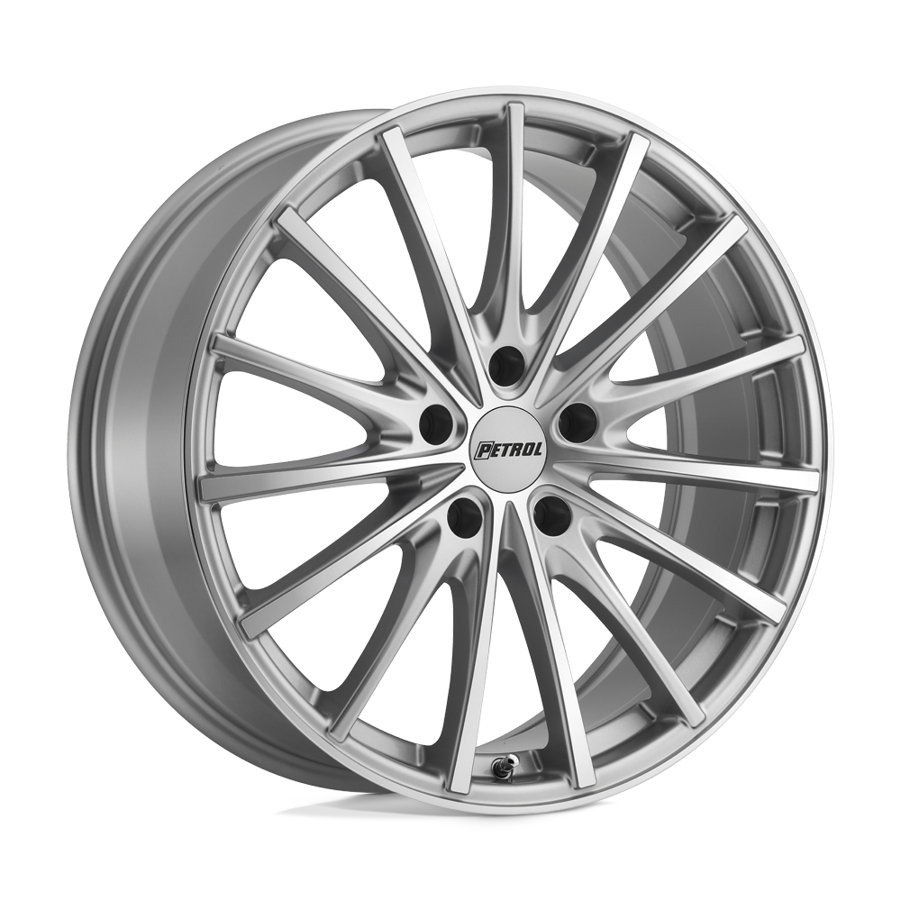 Petrol P3A 17X8 40 5X112/5X112 SILVER W/ MACHINED CUT FACE