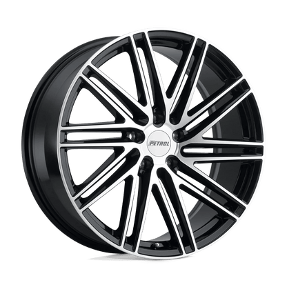 Petrol P1C 20X8.5 40 5X112/5X112 GLOSS BLACK W/ MACHINED FACE