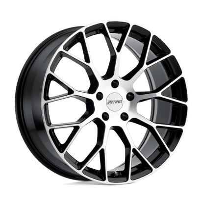 Petrol P2B 18X8 40 5X108/5X4.25 GLOSS BLACK W/ MACHINED FACE