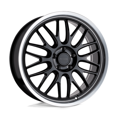 Petrol P4C 19X8 40 5X114.3/5X4.5 GLOSS BLACK W/ MACHINED CUT LIP