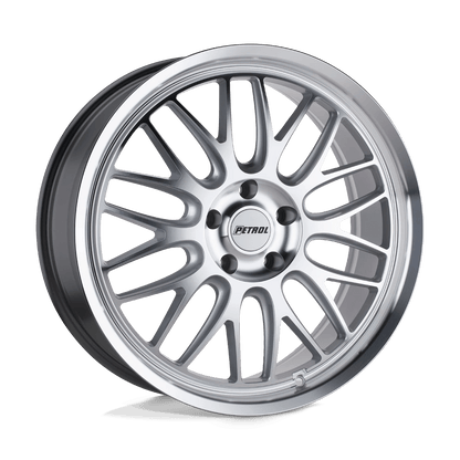 Petrol P4C 19X8 40 5X108/5X4.25 SILVER W/ MACHINED FACE & LIP