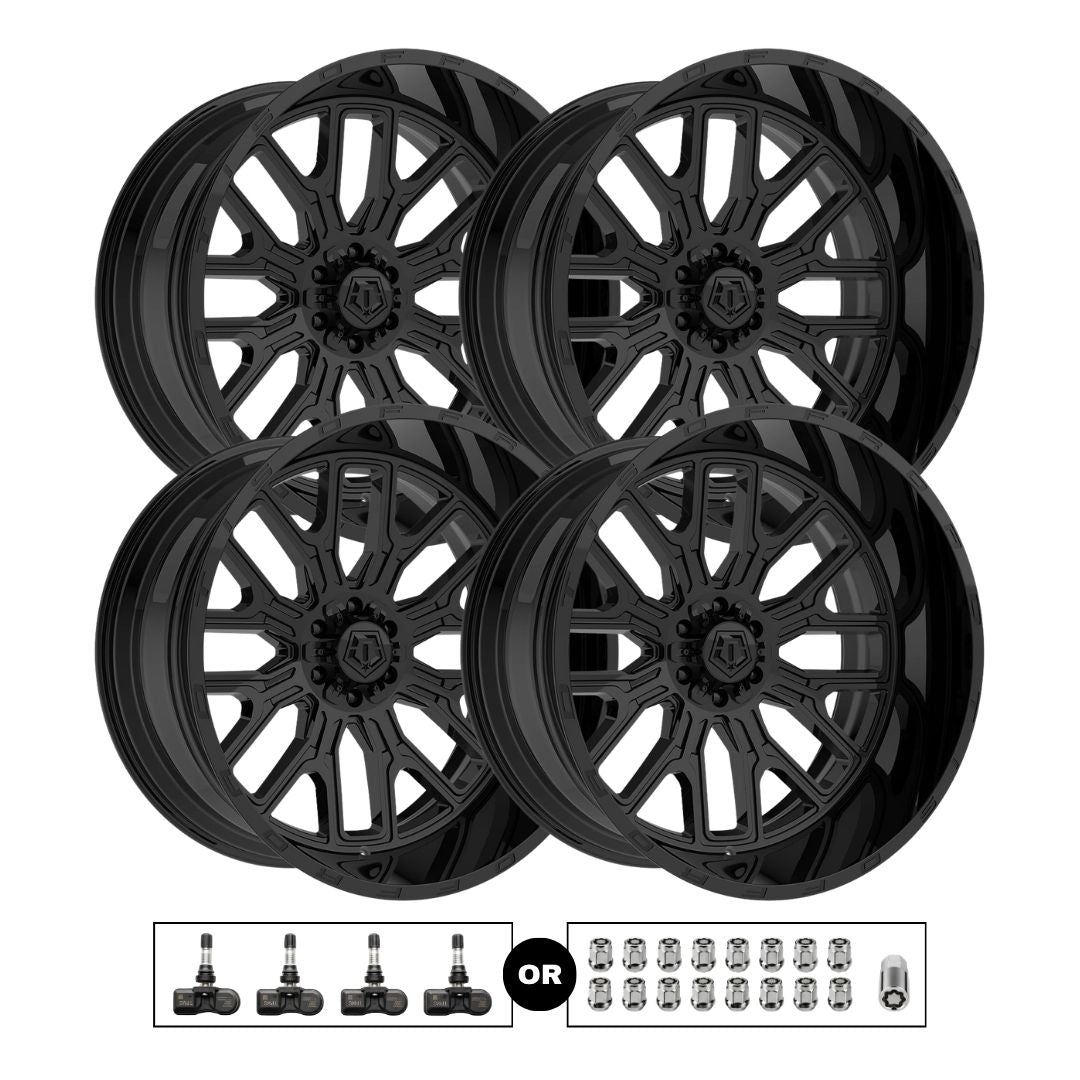 TIS 560B 20x10 -25 6x139.7 4pcs | Fits Chevy Silverado 1500 | Free TPMS Sensors or Lug Nuts