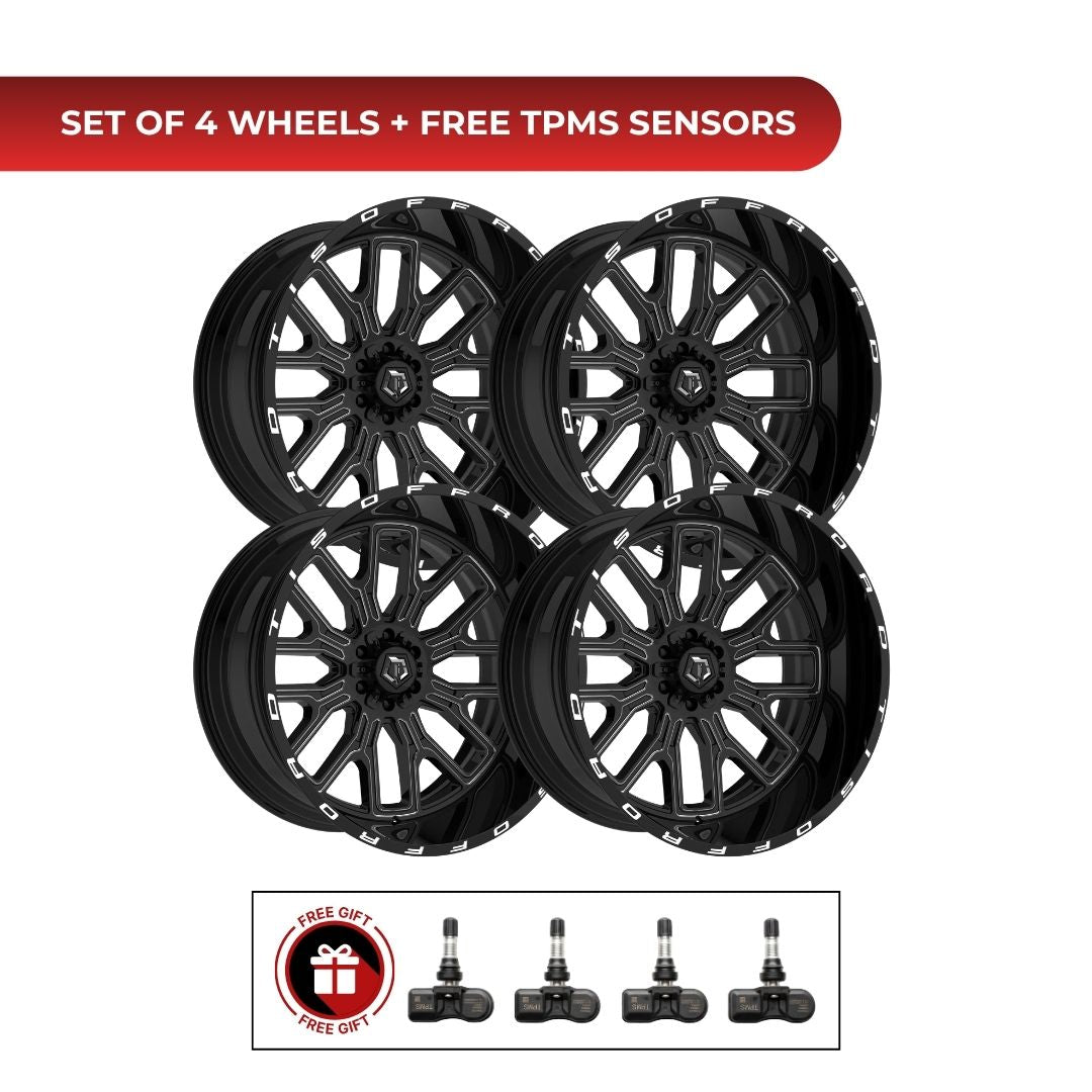 TIS 560BM 20x10 -25 6x139.7 4pcs | Fits GMC Sierra 1500 | Free TPMS Sensors or Lug Nuts