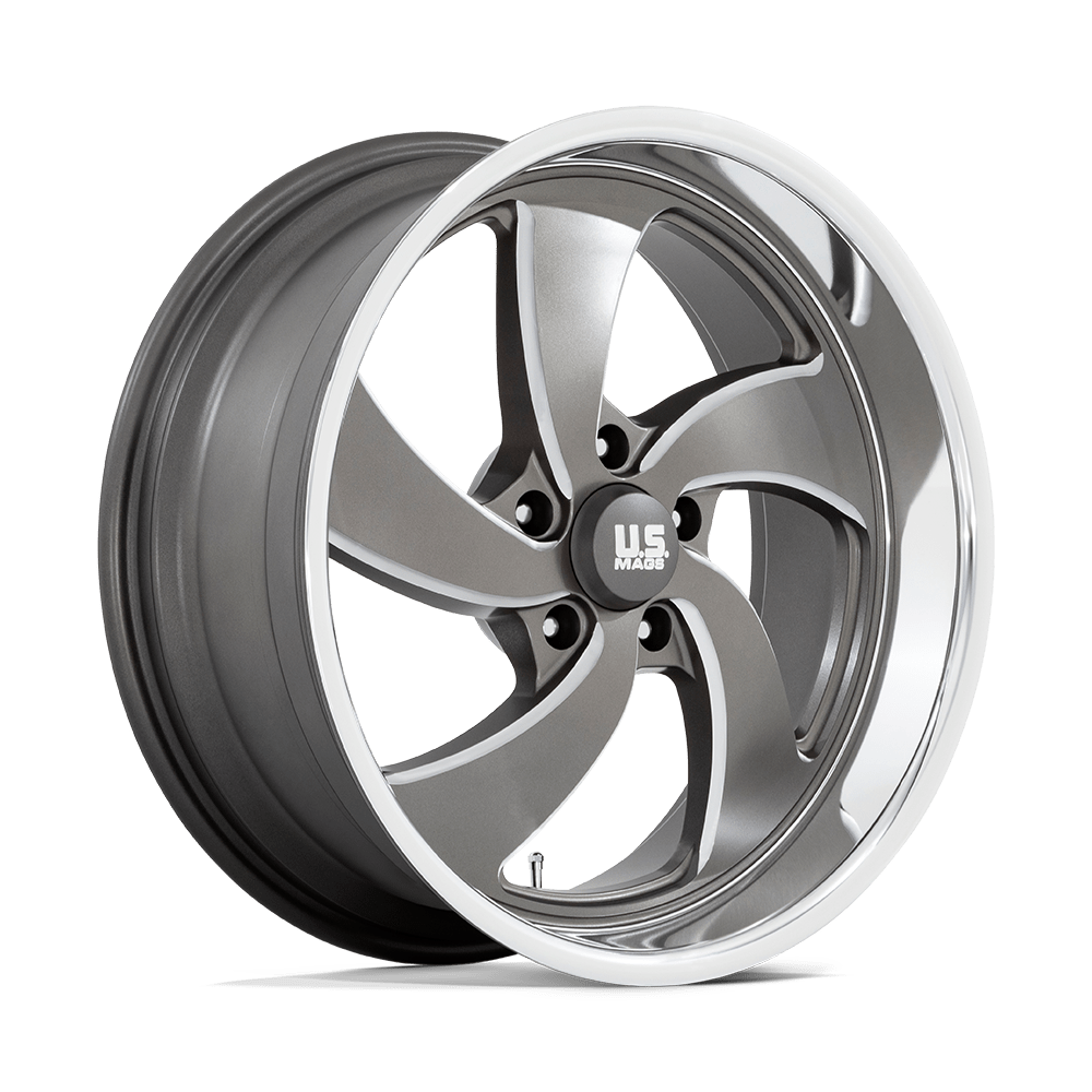 US MAG 1PC U133 DESPERADO 20X9.5 1 5X120.65 ANTHRACITE MILLED DIAMOND CUT MILLED C-BORE 72.56