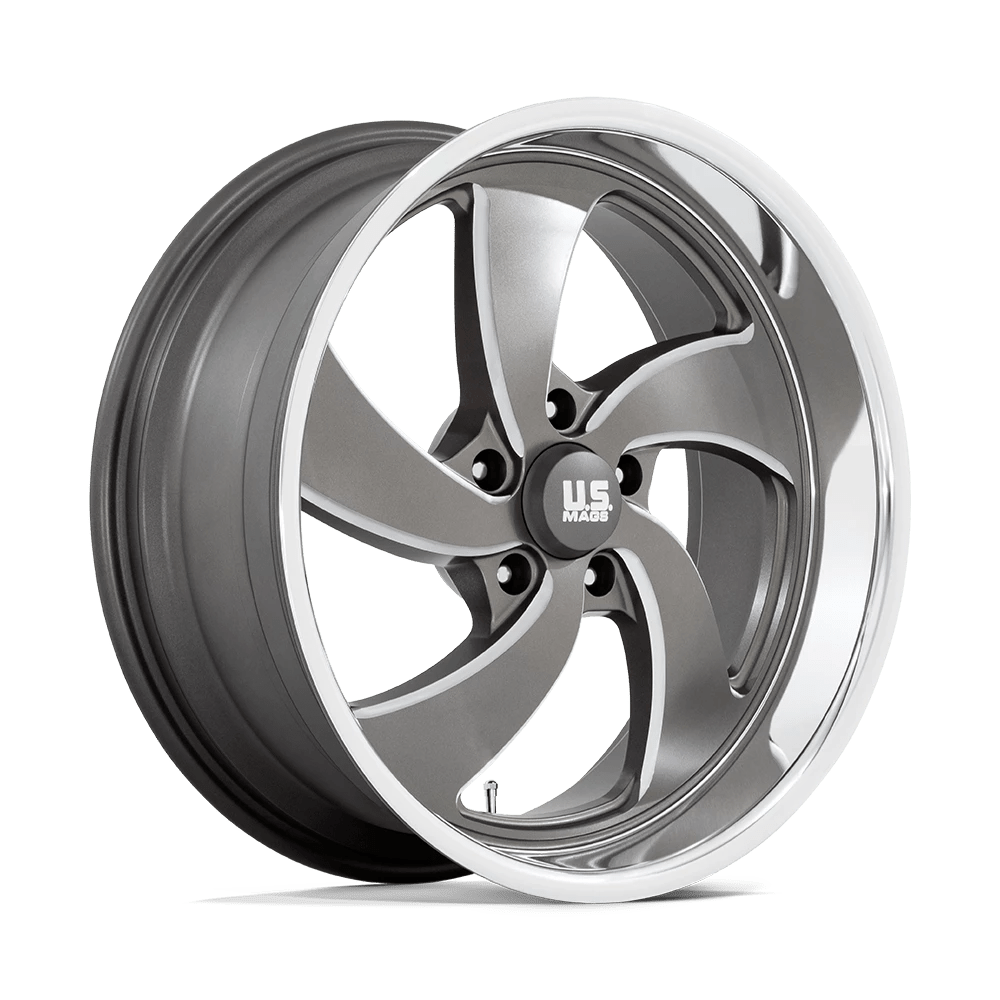 US MAG 1PC U133 DESPERADO 20X8 1 5X127 ANTHRACITE MILLED DIAMOND CUT MILLED C-BORE 78.1