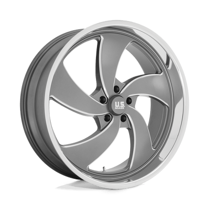 US MAG 1PC U133 DESPERADO 24X9 1 5X120.65 ANTHRACITE MILLED DIAMOND CUT MILLED C-BORE 72.56