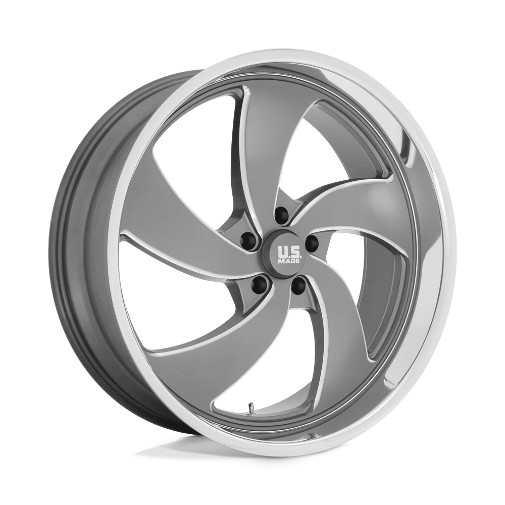 US MAG 1PC U133 DESPERADO 24X9 1 5X120.65 ANTHRACITE MILLED DIAMOND CUT MILLED C-BORE 72.56