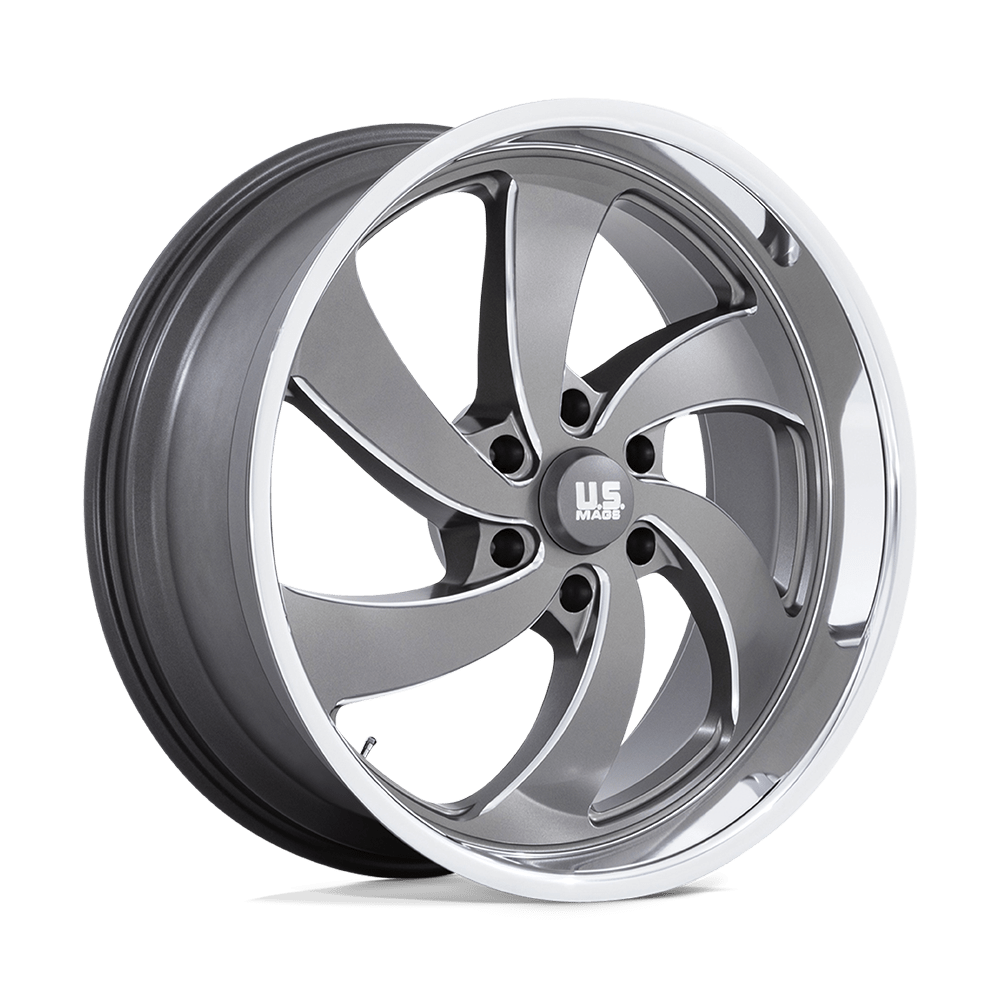 Us Mag 1Pc U133 DESPERADO - 22x10 25mm 6x139.7 ANTHRACITE MILLED DIAM-CUT LIP Wheel | U133220077+25L