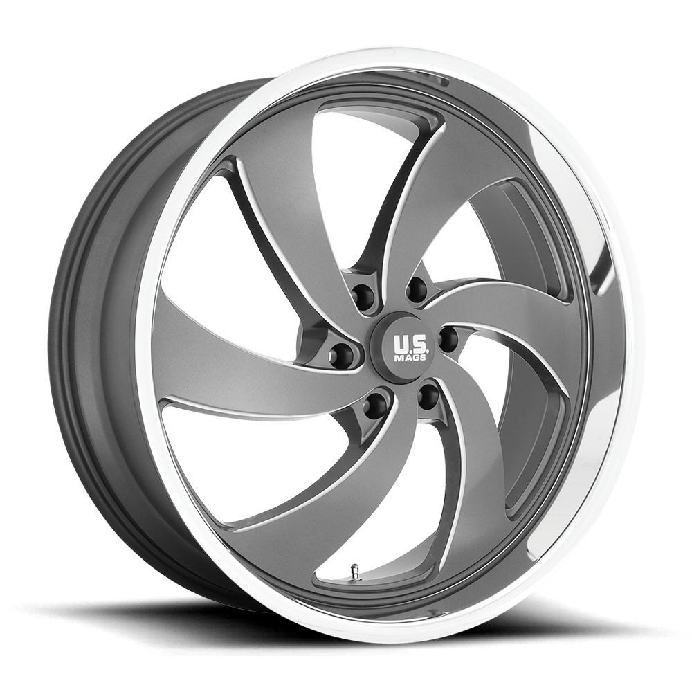 US MAG 1PC U133 DESPERADO 24X10 25 6X139.7 ANTHRACITE MILLED DIAMOND CUT MILLED C-BORE 78.1