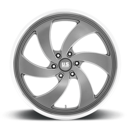US MAG 1PC U133 DESPERADO 24X9 25 6X139.7 ANTHRACITE MILLED DIAMOND CUT MILLED C-BORE 78.1