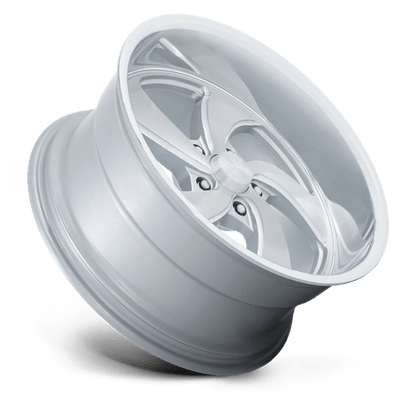 US MAG 1PC U134 DESPERADO 20X9.5 1 5X120.65 SILVER BRUSHED FACE MILLED DIAMOND CUT MILLED C-BORE 72.56