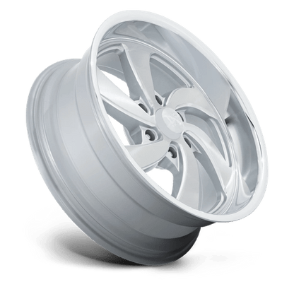 US MAG 1PC U134 DESPERADO 20X9.5 1 6X139.7 SILVER BRUSHED FACE MILLED DIAMOND CUT MILLED C-BORE 90.7