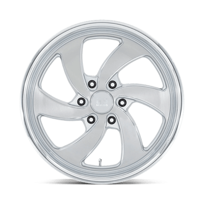 US MAG 1PC U134 DESPERADO 20X9.5 1 6X139.7 SILVER BRUSHED FACE MILLED DIAMOND CUT MILLED C-BORE 90.7