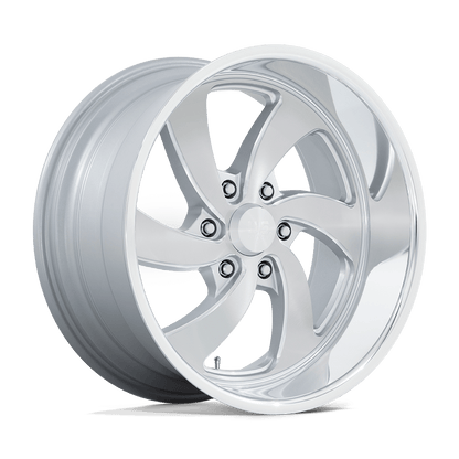 US MAG 1PC U134 DESPERADO 20X8 1 6X139.7 SILVER BRUSHED FACE MILLED DIAMOND CUT MILLED C-BORE 90.7