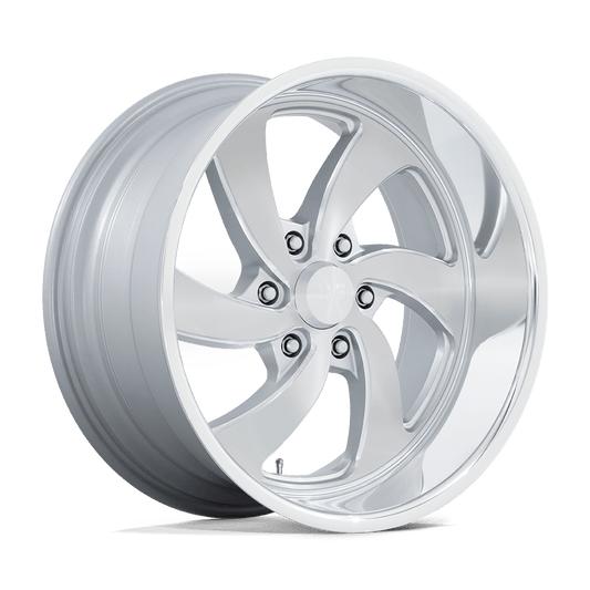 US MAG 1PC U134 DESPERADO 20X8 1 6X139.7 SILVER BRUSHED FACE MILLED DIAMOND CUT MILLED C-BORE 90.7