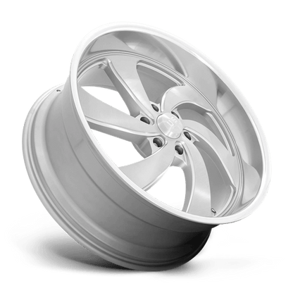 US MAG 1PC U134 DESPERADO 24X9 25 6X139.7 SILVER BRUSHED FACE MILLED DIAMOND CUT MILLED C-BORE 78.1