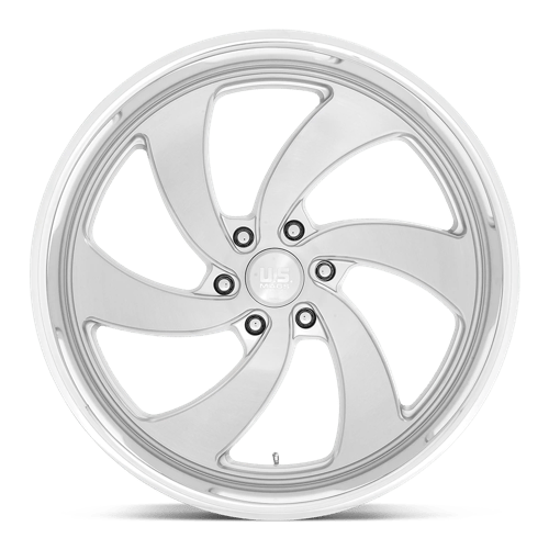 US MAG 1PC U134 DESPERADO 24X9 25 6X139.7 SILVER BRUSHED FACE MILLED DIAMOND CUT MILLED C-BORE 78.1