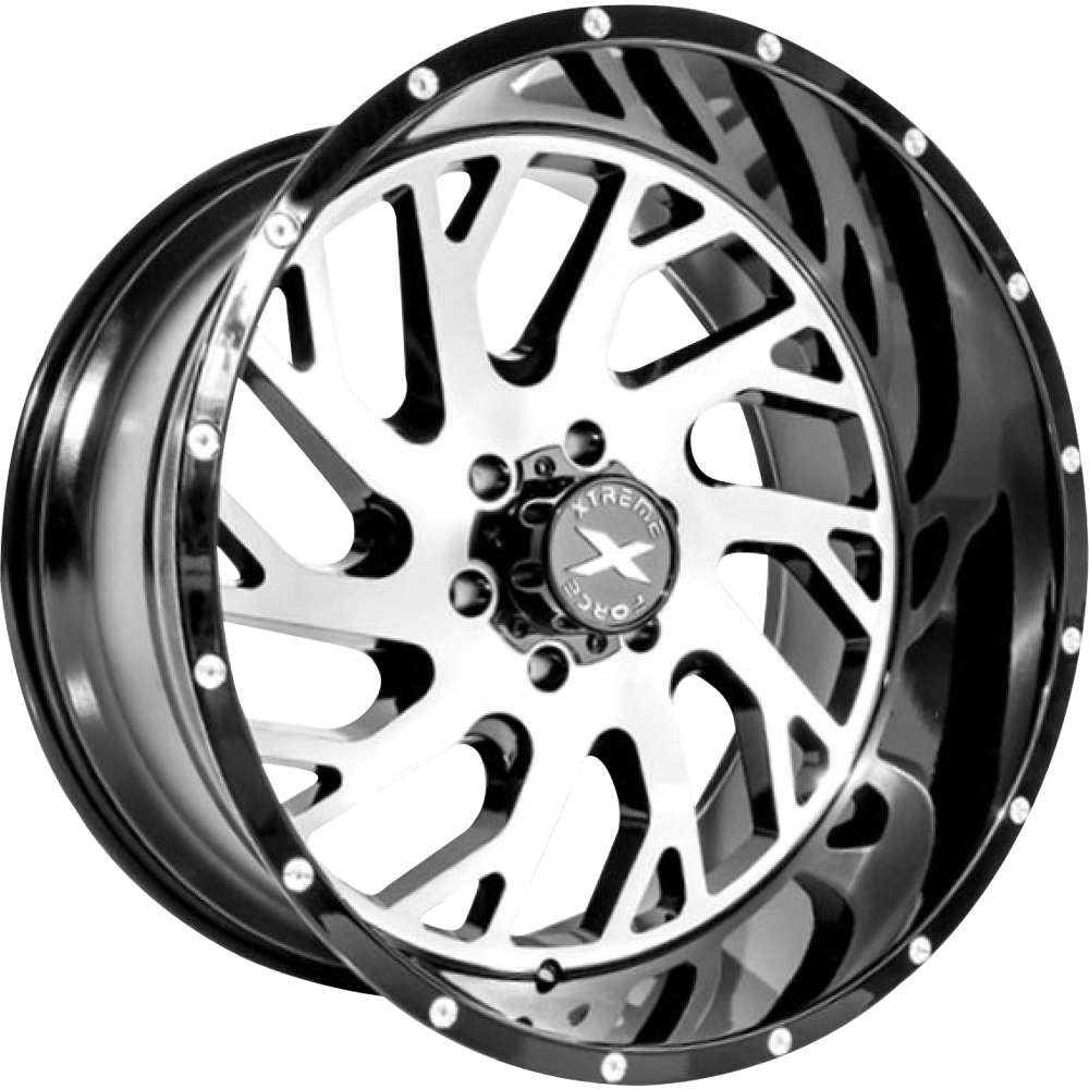 Xtreme Force XF-8 20x10 -19 8x165.1 (8x6.5) Black and Brushed (right)