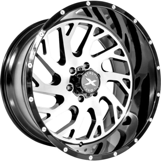 Xtreme Force XF-8 20x10 -19 8x165.1 (8x6.5) Black and Brushed (right)